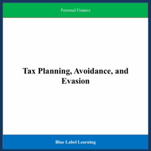 Tax Planning, Avoidance, and Evasion