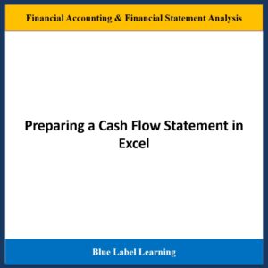 Preparing a Cash Flow Statement in Excel​